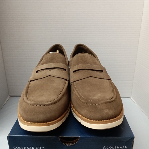 Cole Haan Men\'s Suede Penny  Loafers Size 12 Truffle Brown Leather C41635 Dress main image 5